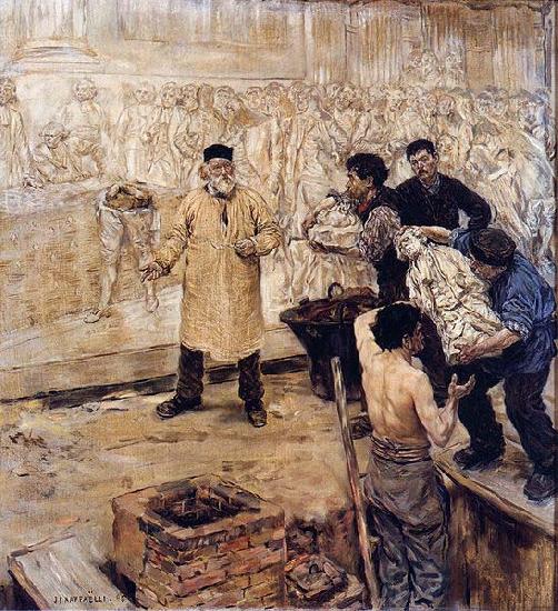 Jean-francois raffaelli At the caster's (1886), by Jean-Francois Raffaelli Spain oil painting art